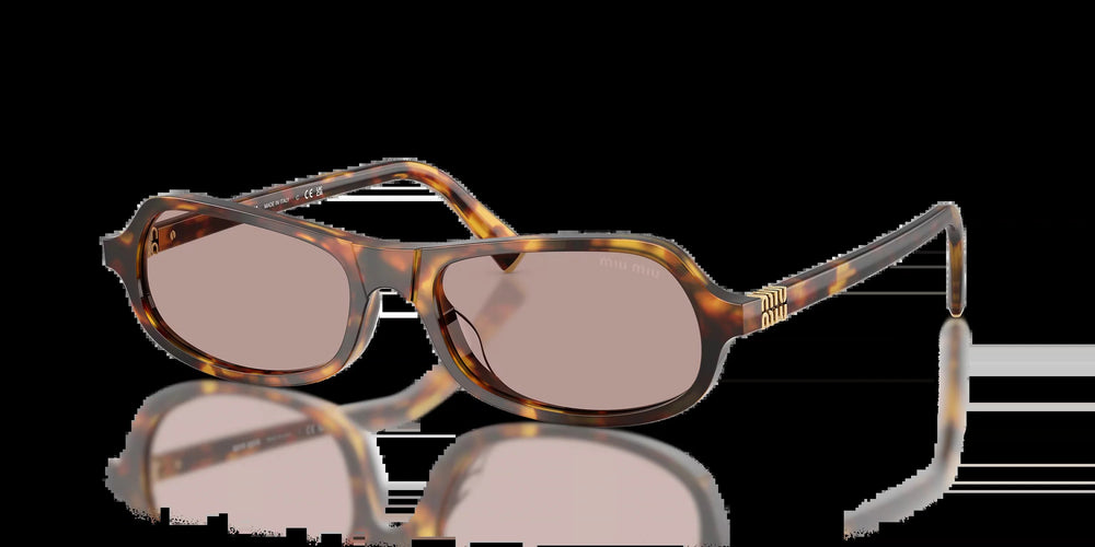 Miu Miu SMU B10-U — Occhiale da Sole nero/tartaruga calibro 55 - Occhiali da Sole da Donna